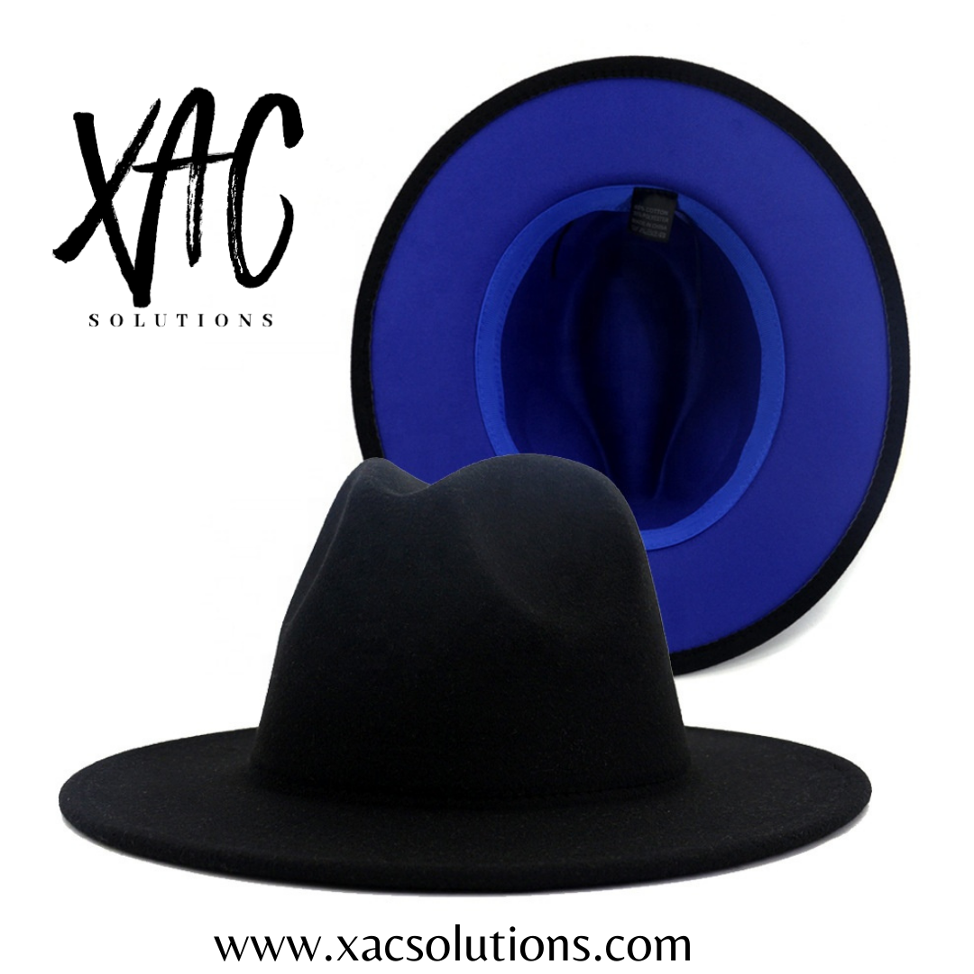 Fedora. Hat. Black & Blue.